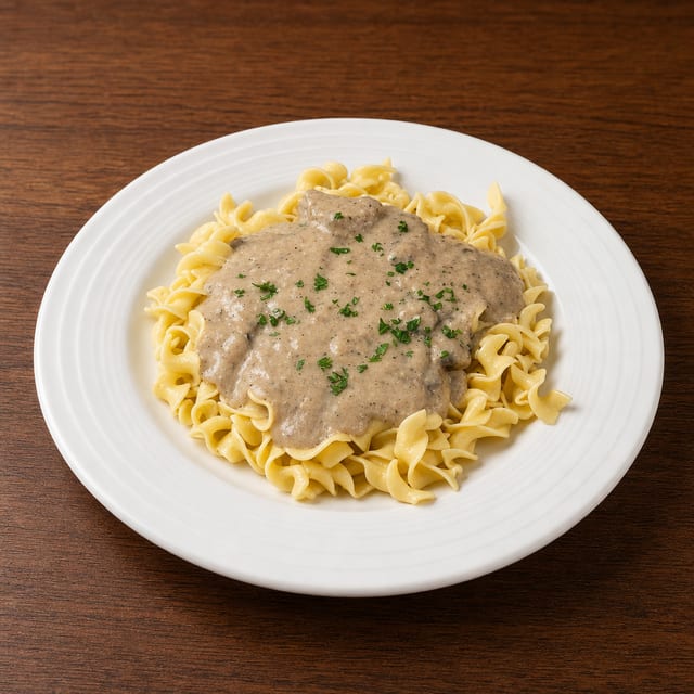 Beef Stroganoff.