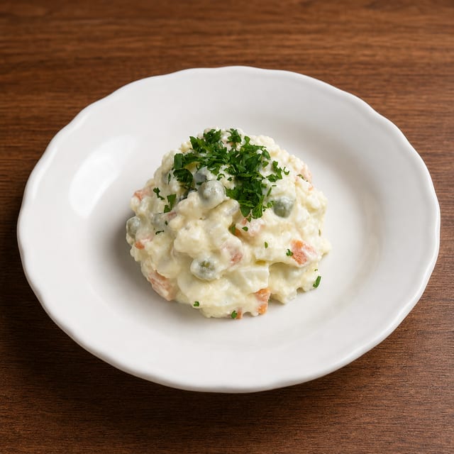 Salad Olivie Vegetarian.