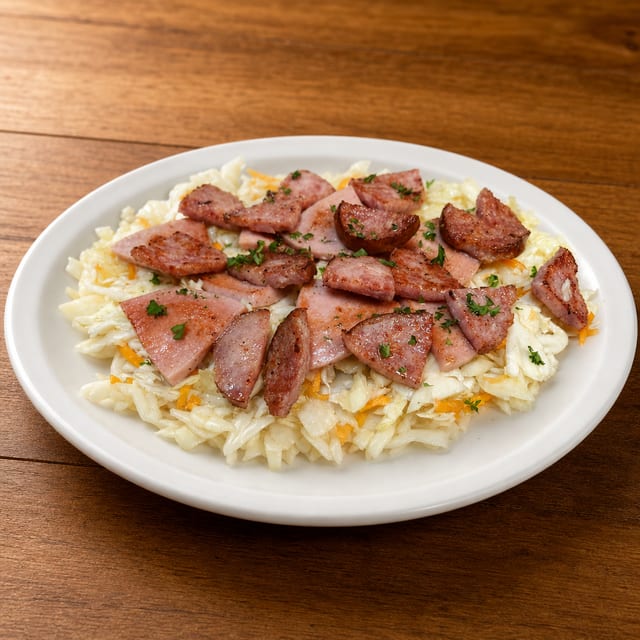 Sausage Sampler with Home Made Sauerkraut.